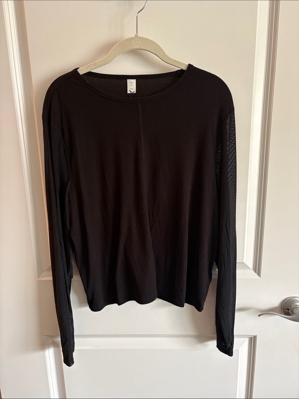 Old Navy Women's Black Long-Sleeve Crewneck Top